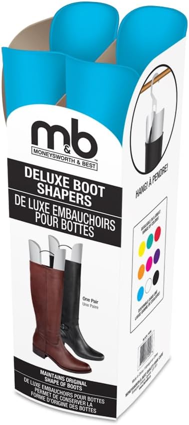 Moneysworth and Best Shoe Care Deluxe Boot Shaper with Hanger
