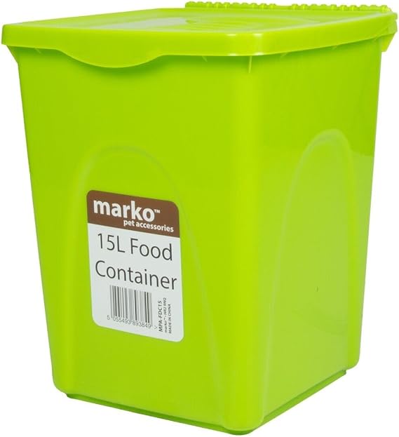 Food Storage Container 15L Dog Cat Dry Food Bird Seed Nut Plastic Box with Foam Seal Lid