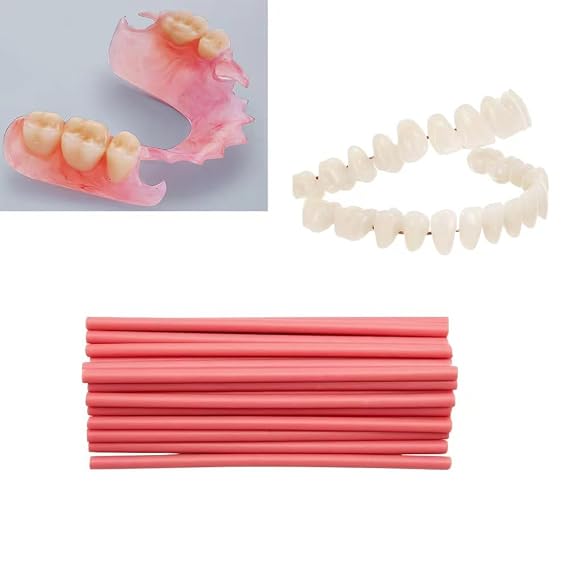 DIY Denture kit, Making Partial dentures  dentures kit DIY Simulation Practice Making Denture kit, Equipped with DIY Tool kit and Temporary Teeth,Create Your Perfect Smile at Home