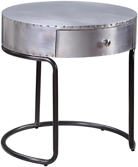 Acme Brancaster End Table with Drawer in Aluminum