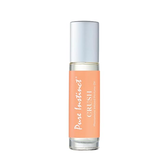 Pure Instinct CRUSH The Original Pheromone Infused Essential Oil Perfume Cologne - For Her Women - TSA Ready (Roll On Bottle 0.34 Fl. Oz./10.2mL)