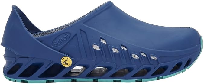 Scholl Evoflex Professional Sanitary Clogs for Men and Women Ultralight Comfortable Adjustable Strap Non-Slip Sole Removable Memory Insole with Antibacterial Lining