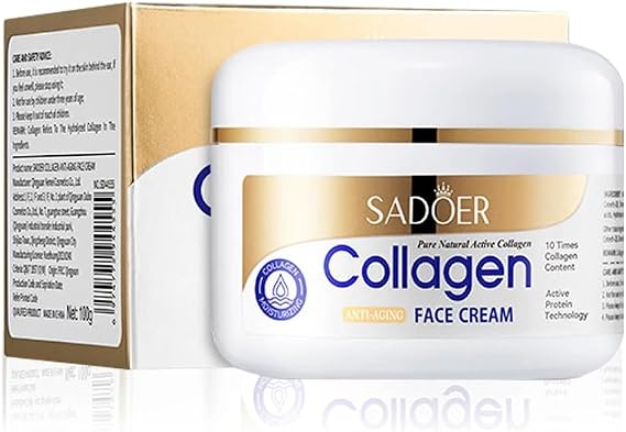 Sadoer Collagen Anti Aging Face Cream with 10 Times More Collagen Content Active Protein Technology - 100g