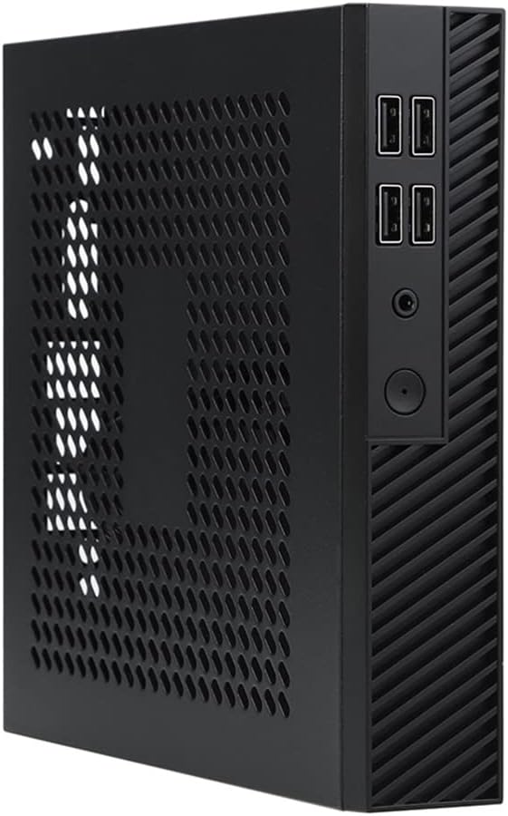 DX01 Thin Mini ITX Desktop Computer Case Replacement Parts Thin Half Height Computer Case Portable Desktop Computer Case