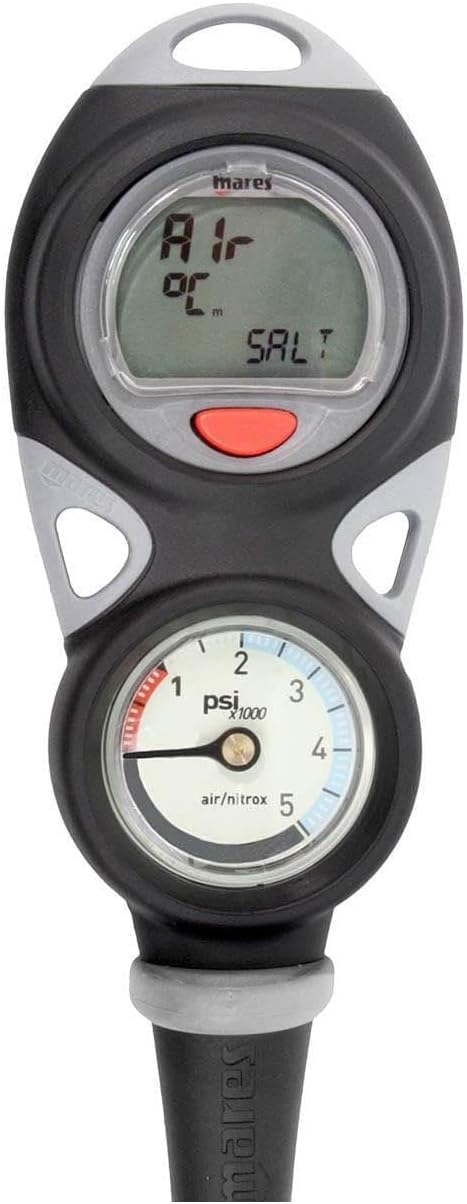 MARES Mission Puck 2 Dive Computer Console for Scuba Diving | Includes Puck Computer and Compact Pressure Gauge (414420)