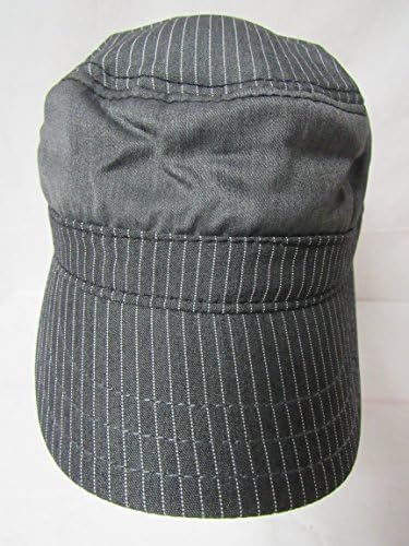 Lids SM PL Pinstripe Blocked Military Charcoal Baseball Cap Hat E1 274