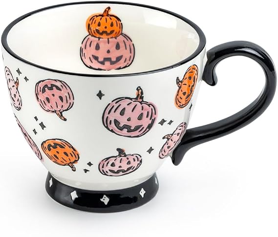 Pumpkin Patch 16oz Ceramic Latte Mug, Engraved Design, Pumpkins Mug, Halloween Fall Decor Gift