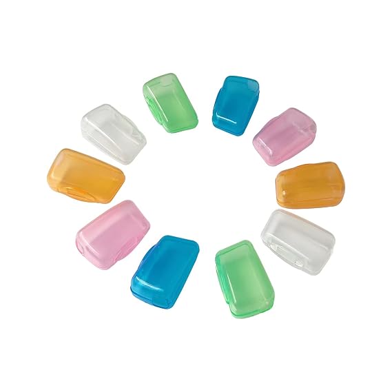 10 Pieces Portable Toothbrush Containers Travel Toothbrush Cap Cover