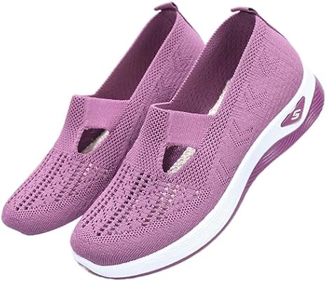 Women's Woven Breathable Sneakers,Outdoor Comfort Casual Fashion Soft Sole Orthopedic Wide Shoes