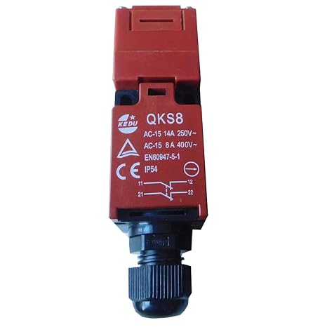 KEDU QKS8 Safety Interlock Switch Limit Travel Switch Safety Door Switch F2 M16 for Mechanical and Electrical Equipment with 2NC M16 Cable Gland 250V 14A 400V 8A