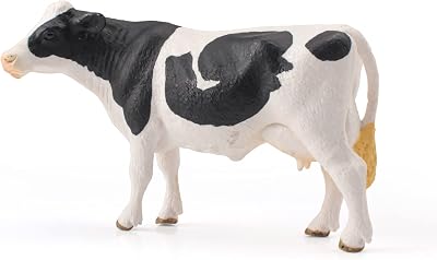 Cow Figurine Large Realistic Bull Toys for Toddlers Durable Simmental Cows Holstein Cow Figures for Kids Collection Birthday 3 4 5 6 Year Old Cake Topper