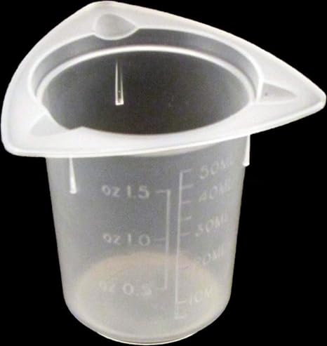 5 x 50ml Tri-Pour Polypropylene Tri-Pour Beaker No Spill Pour Design