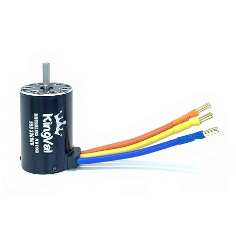 KingVal Replacement 550 3300KV Sensorless Brushless Motor Shaft Diameter 5mm Compatible with 1/10 RC Car
