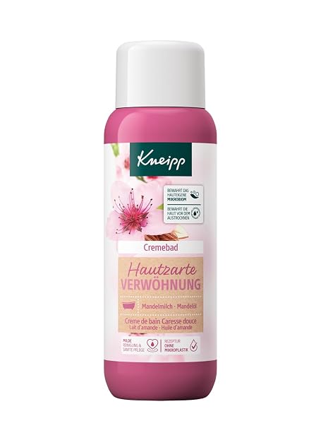 Kneipp Cremebad Hautzarte Verwöhnung - Badezusatz mit hochwertigem Mandelmilchextrakt & reichhaltigem Mandelöl - zarter Duft und langanhaltender cremiger Schaum - 400ml