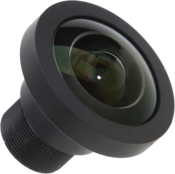 Fisheye Camera Lens, 185 Wide Angle Fisheye Lens, HD 12 Megapixel Lens, M12 Panoramic CCTV Camera Lens, 1.3mm 1/2.7in High Definition Sports Camera Panorama Lens