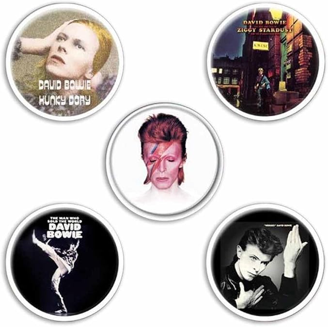 David Bowie Early Albums Button Badge 5 Pack Size One Size