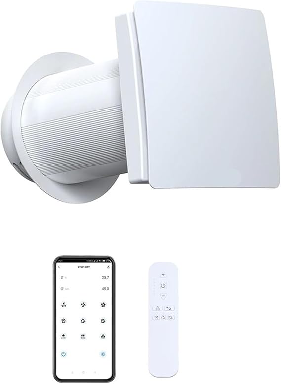 VT501 Decentralized Recuperator Room Ventilation Heat Recovery Ventilator Fresh Air Fan with Ceramic Hepa Filter(VT501 WF)