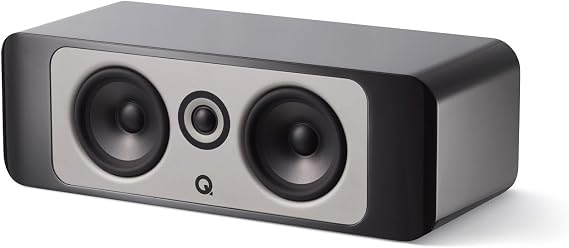 Q Acoustics Q Concept 90 Center Channel Speakers Gloss Black - 2 x 5 Mid/Bass Drivers, Tweeter Driver 0.9" - Center Speaker Sound Bar for Home Theater Audio Surround Sound System for TV