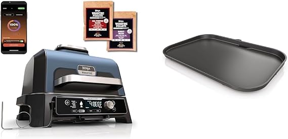 Ninja Woodfire Pro Connect XL Electric BBQ Smoker & Grill Compatible with Woodfire BBQ Grill OG850/OG901