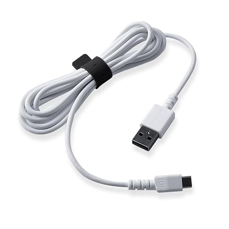HUYUN White USB Charging Cable Line Wire Cord Compatible for Razer Pro Click RZ01-0299 Humanscale Mouse