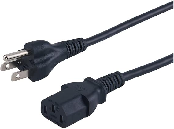 Insignia - 6' AC Power Cable - Black
