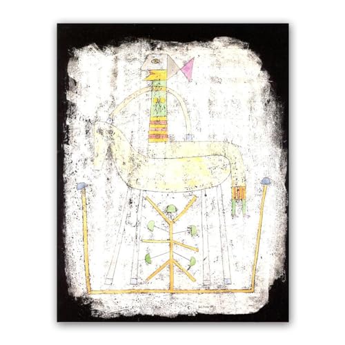 NHLDZYH Famous Paintings Wall Art - Surrealism Style Canvas Print Poster - Abstract Art Picture for Living Room Bedroom Home Decor - Female Equestrian 60x80cm-23.7x31.5in Only Canvas