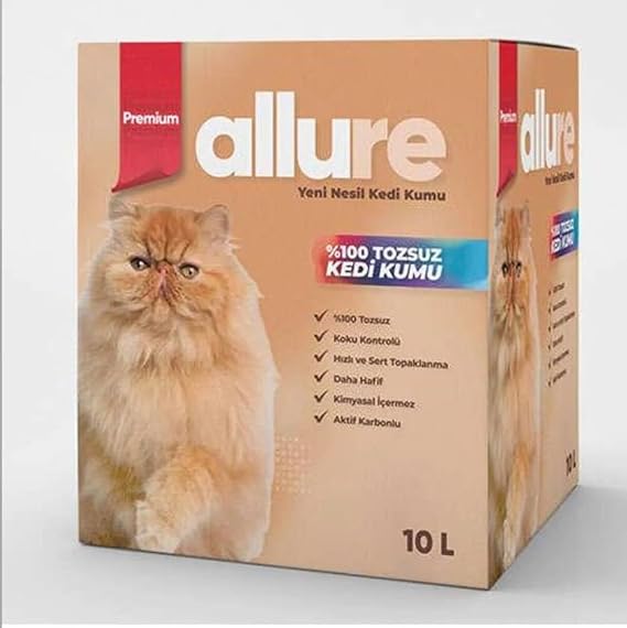Allure Premium Yüksek Kaliteli Kedi Kumu 10 L