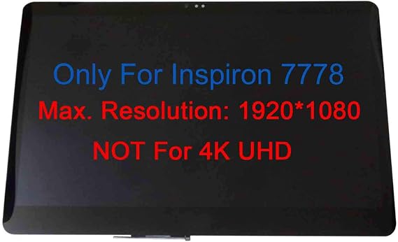 Touch Screen Replacement Assembly Glass with LCD Display for 17.3" Dell Inspiron 17 7778 (Non-Bezel)