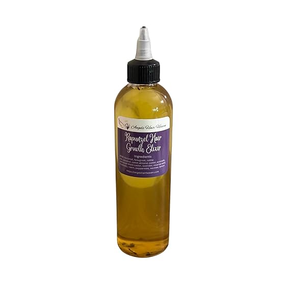 Hair Growth Elixir Thickening & Strengthening Treatment for Thinning Hair Hydrates Scalp & Supports Healthy Hair - Rapunzels hair growth oil (8oz)
