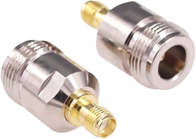 2pcs SMA to N Coax Adapter SMA Female to N Type Female RF Coaxial Connector for Wi-Fi AntennasF116-2