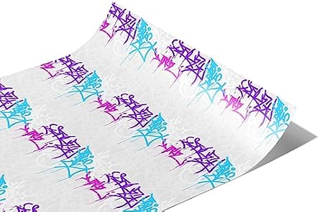 Rwraps Graffiti Smooth Layers Gloss Vinyl Film Wrap 59in x 3ft Vinyl Vehicle Car Film Sheet Roll