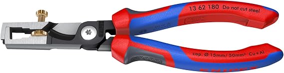 KNIPEX Tools, 13 62 180 StriX Insulation Strippers Cable Shears Cutting Pliers, 7.25-Inch