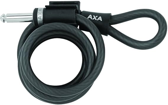 AXA 5011530 1X Chain Lock Single Plug-In Cable Newton Plug-In Cable Black 18010, 180cm10mm, Can only be used with AXA products