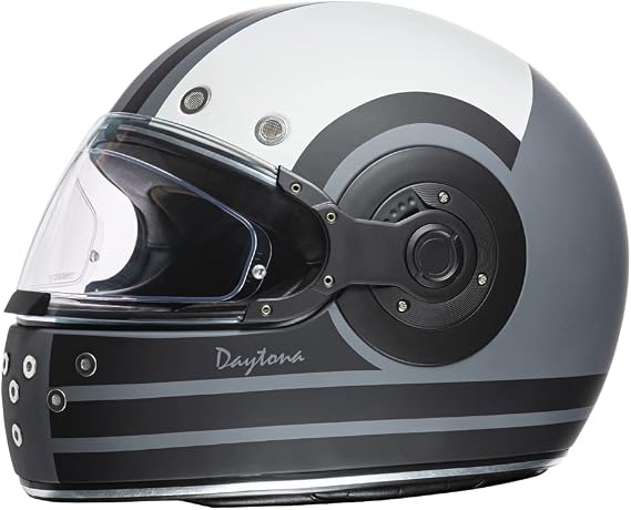 DOT Daytona Retro Full Face Motorcycle Helmet: Vintage Style for Men, Women, Youth