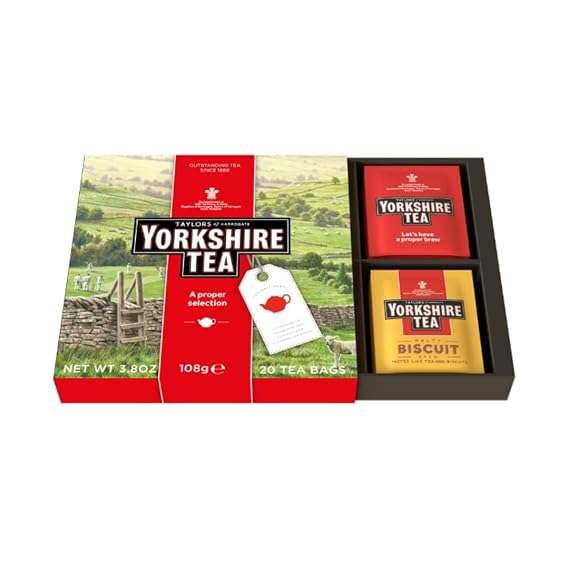 Yorkshire Tea, Assorted Tea Sampler Gift Box, 20ct (Pack of 1)