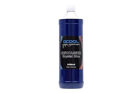 Alphacool Eiswasser Crystal Premixed PC Coolant (for Long-Term Use), 1000ml, Blue
