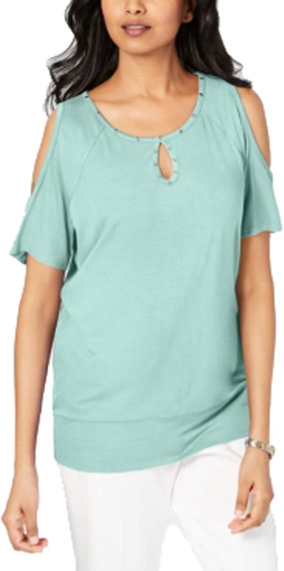 Studded Cold-Shoulder Top