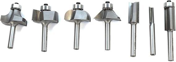 Whiteside 402 Basic 7 Piece Router Bit Set (1/4 Inch Shank): Includes 1801, 1900, 2003, 2302, 1013, 1026, 2402