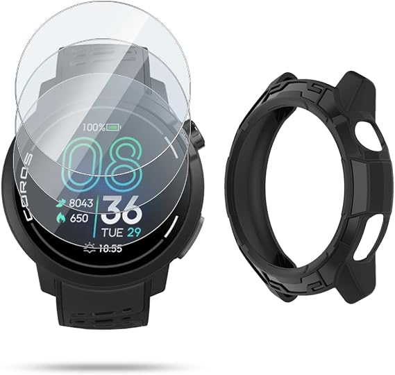 Watch Screen Protector for Coros Pace Pro and Soft Protective Case Cover