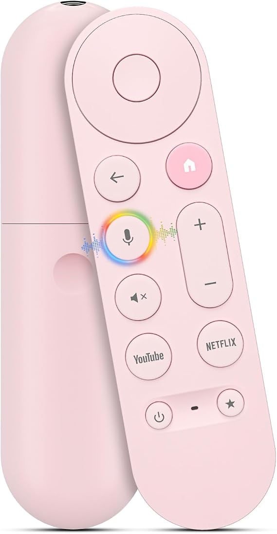 Google TV Streamer 4K Replacement Voice Remote Control Original Equivalent Pink