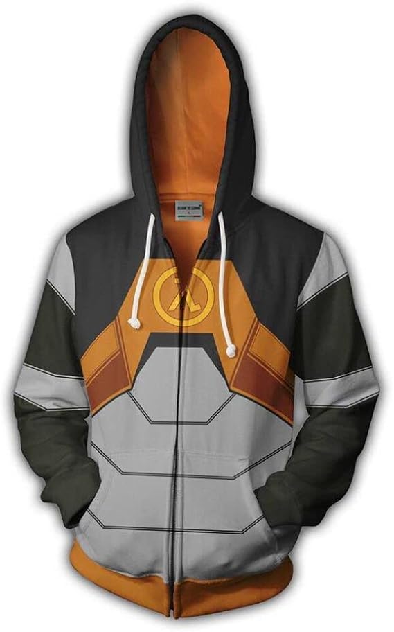 DUNHAO COS Game Dr.Gordon Freeman Hoodie Jacket Unisex Anime Cosplay Costume Pullover