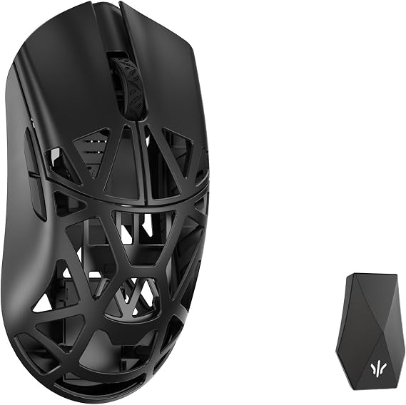 MK x WLMOUSE Beast X Max Wireless 8K Mouse with Solid Sides (OM Optical, Black)