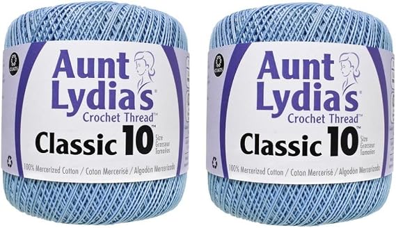 Aunt Lydia's Crochet Thread - Size 10 - Delft (2-Pack)