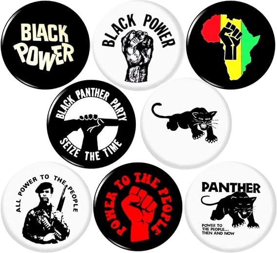 BLACK POWER #2 8 NEW 1 Inch (25mm) Set of 8 BLACK LIVES MATTER Buttons Badges Pins 1" BLM