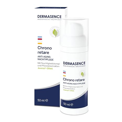 DERMASENCE Chrono retare Anti-Aging-Nachtpflege 50 ml Reichhaltige Anti-Aging-Nachtpflege mit Juvenol® Hyaluron und Antioxidantien stärkt die Hautbarriere vegan