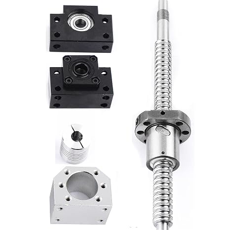 150mm/ 5.9inch Ball Screw RM/SFU1605 (Diameter 16mm, Lead 5mm) with Metal Ball Screw Nut, BK/BF End Supports and Ball NUT HOUSINGS CNC Parts for DIY CNC Machine and 3D Printer (RM/SFU1605,