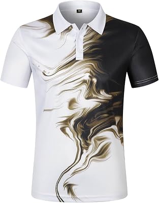 Generic Mens Polo Shirts Classic Golf Shirts Short Sleeve Fitted Sport Dressy Tops Casual Business Button up Work T-Shirt