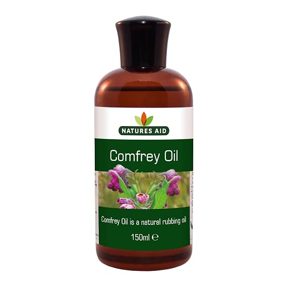 Natures Aid Comfrey Oil - 150ml | Natural Rubbing Oil for Skin & Muscle Wellness, Hydrates, Soothes & Moisturises, Vegan, Non-GMO, Made in UK, Vegetarian