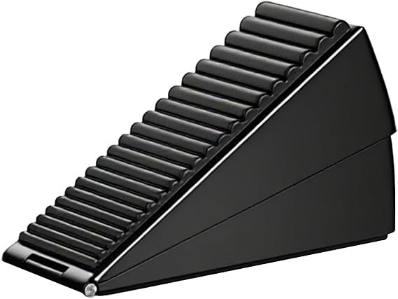 Large Adjustable Door Stopper 1 Pack Heavy Duty Stainless Steel Spring Design, Tall Non-Slip Rubber Wedge for Bottom of Door, Strong Grip Door Stop for Home, Office, and Commercial Use