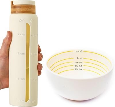 Uba Portion Control Bowl & Water Bottle for Healthy Eating & Bariatric Diet